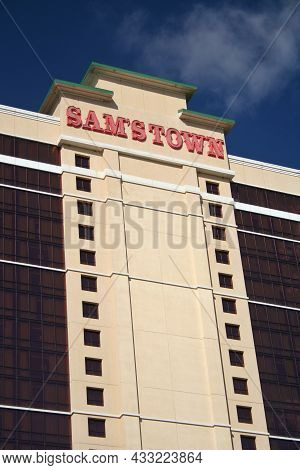 Shreveport, La - February 18: Sam's Town Hotel And Casino Located In Shreveport Louisiana Near The R