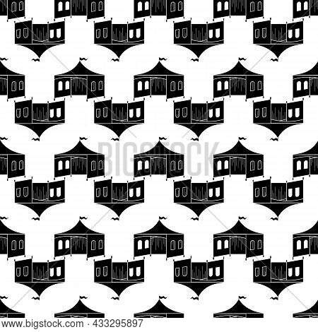 Outdoor Festive Tent Pattern Seamless Background Texture Repeat Wallpaper Geometric Vector
