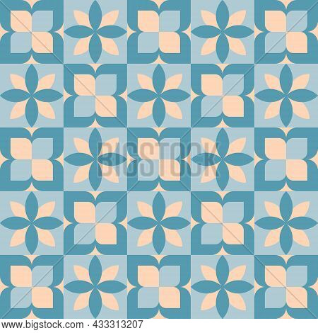 Geometric Abstract Vector Seamless Pattern Design For Fabric Print, Wallpaper Or Brand Package. Mosa