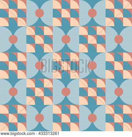 Geometric Abstract Vector Seamless Pattern Design For Fabric Print, Wallpaper Or Brand Package. Mosa