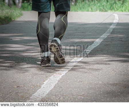 21st Of July 2020, Tomsk, Russia. Man Runs On Track.