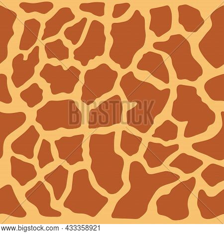 Giraffe Seamless Pattern, Vector Design And Isolated Seamless Background.