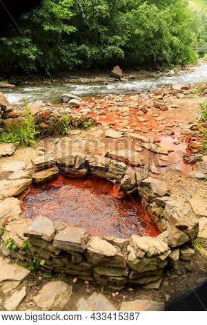 Narzan. Natural Healing Mineral Spring At The Rocky Ridge Of The North Caucasus In Russia.