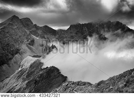 Summer alpine landscape in the Fagaras Mountains, Romania, Europe