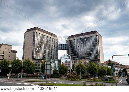Targu Mures, Romania- 18 September 2021: Headquarter Of Bcr Sparkasse Bank In The Town.