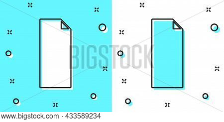 Black Line Grip Tape On A Skateboard Icon Isolated On Green And White Background. Random Dynamic Sha