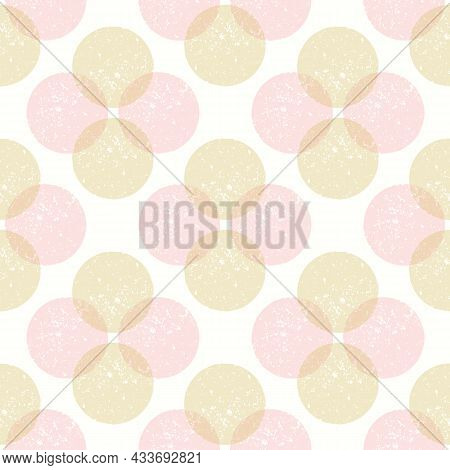 Dot Pattern Background. Retro Dot Seamless Repeat Design Of Textured Spots. Cute Colourful Geometric