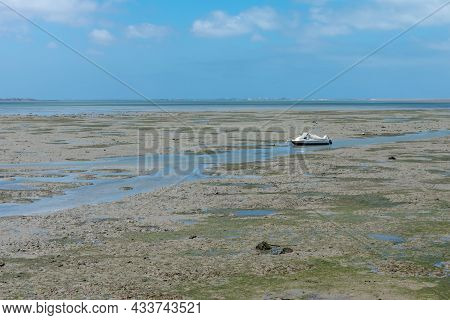Fishing Boats On The Cachucha Beach In Puerto Real, Cadiz. Andalusia, Spain. Europe.