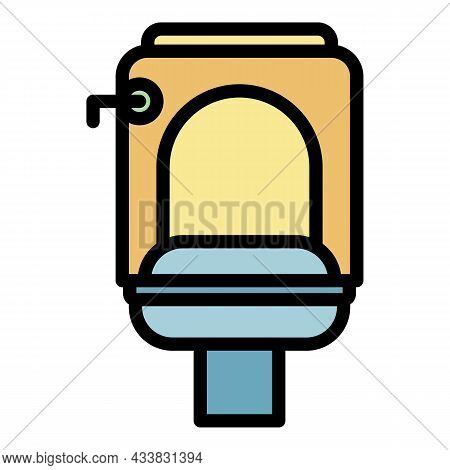 Public Toilet Icon. Outline Public Toilet Vector Icon Color Flat Isolated