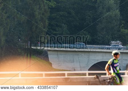 PorĄbka Near Bielsko-biala, Poland - August 13, 2021: Cycling Race 
