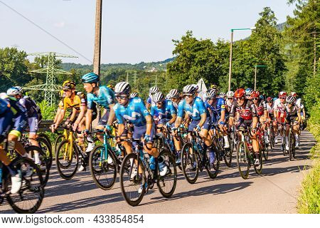 PorĄbka Near Bielsko-biala, Poland - August 13, 2021: Cycling Race 