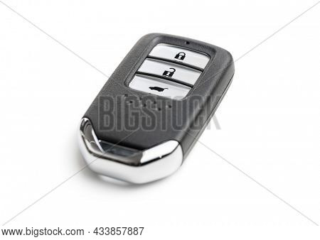 Wireless car key. Carkey isolated on white backround.