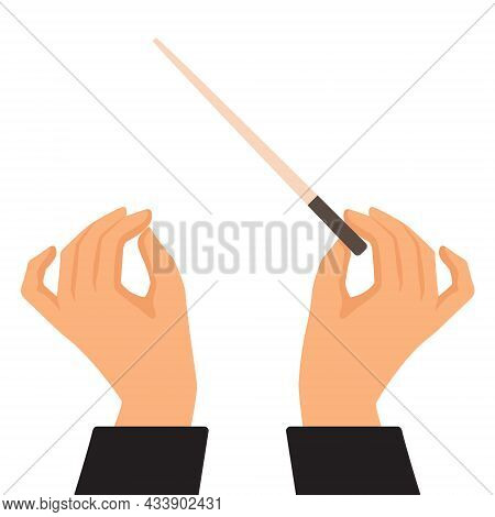 Classical Music, Orchestra Leader. Conductor Person Doing Lead Gesture