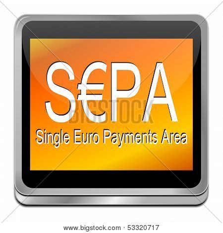 SEPA - Single Euro Payments Area - Button