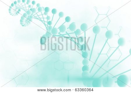 Digitally generated blue medical background with dna
