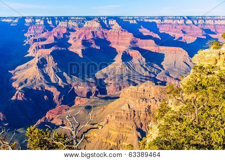 Arizona sunset Grand Canyon National Park Yavapai Point USA