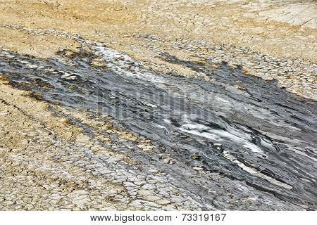 Dried mud lava