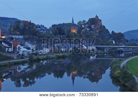Saarburg - Total View In The Evening