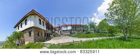 Monastery and old church complex in the mountain