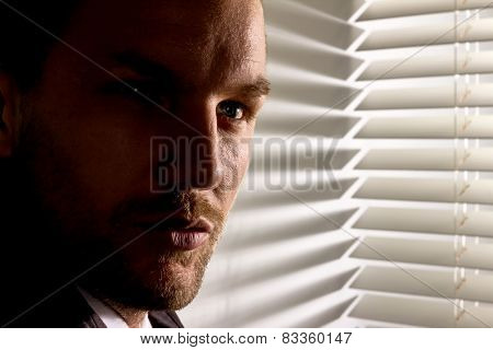 the face of a man as a portrait