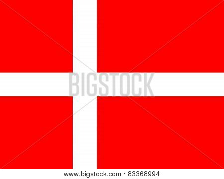 The Kingdom Of Denmark Official Flag