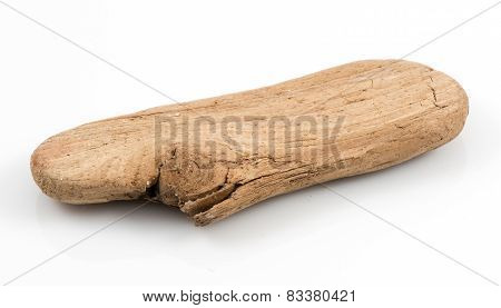 Washed Out Seawood Isolated On White