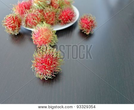 Fresh rambutans