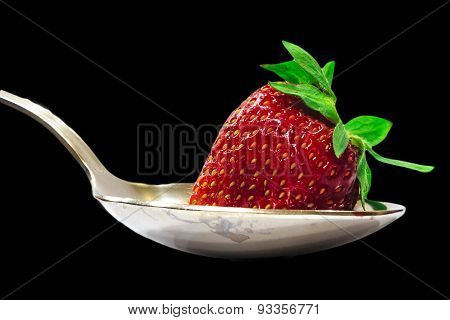 Strawberry on a spoon
