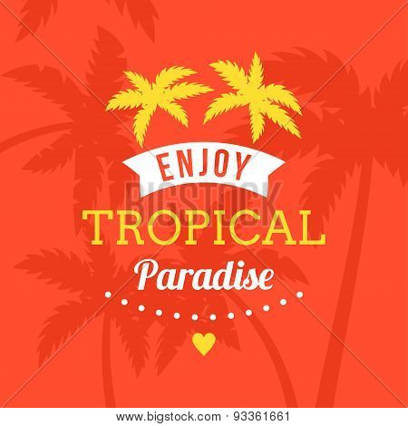 Retro Summer Holidays Vintage Label. Vector Design Elements