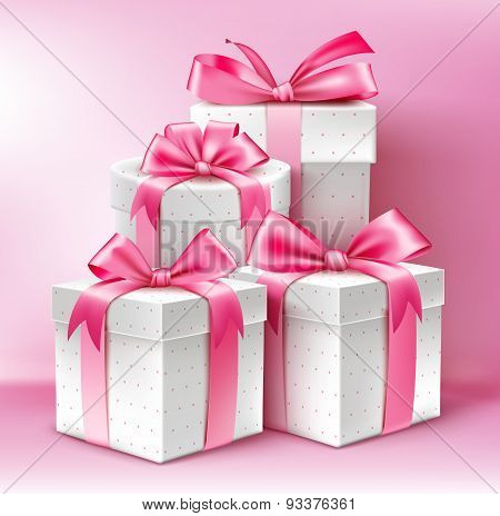 Realistic 3D Collection of Colorful Pattern Gifts for Ladies