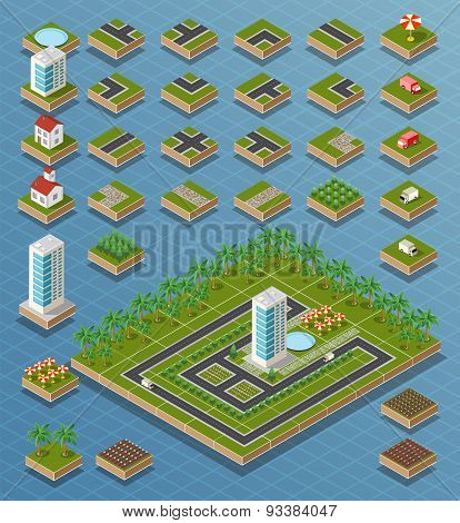 Isometric city set