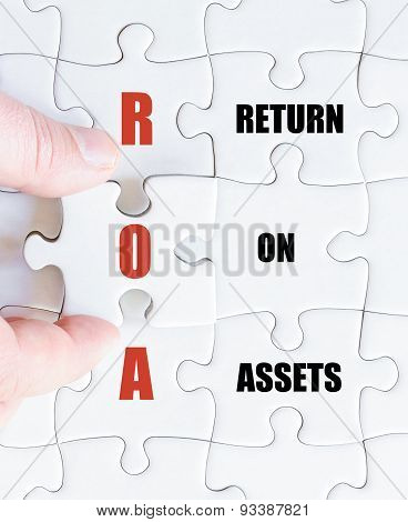 Last Puzzle Piece With Business Acronym Roa