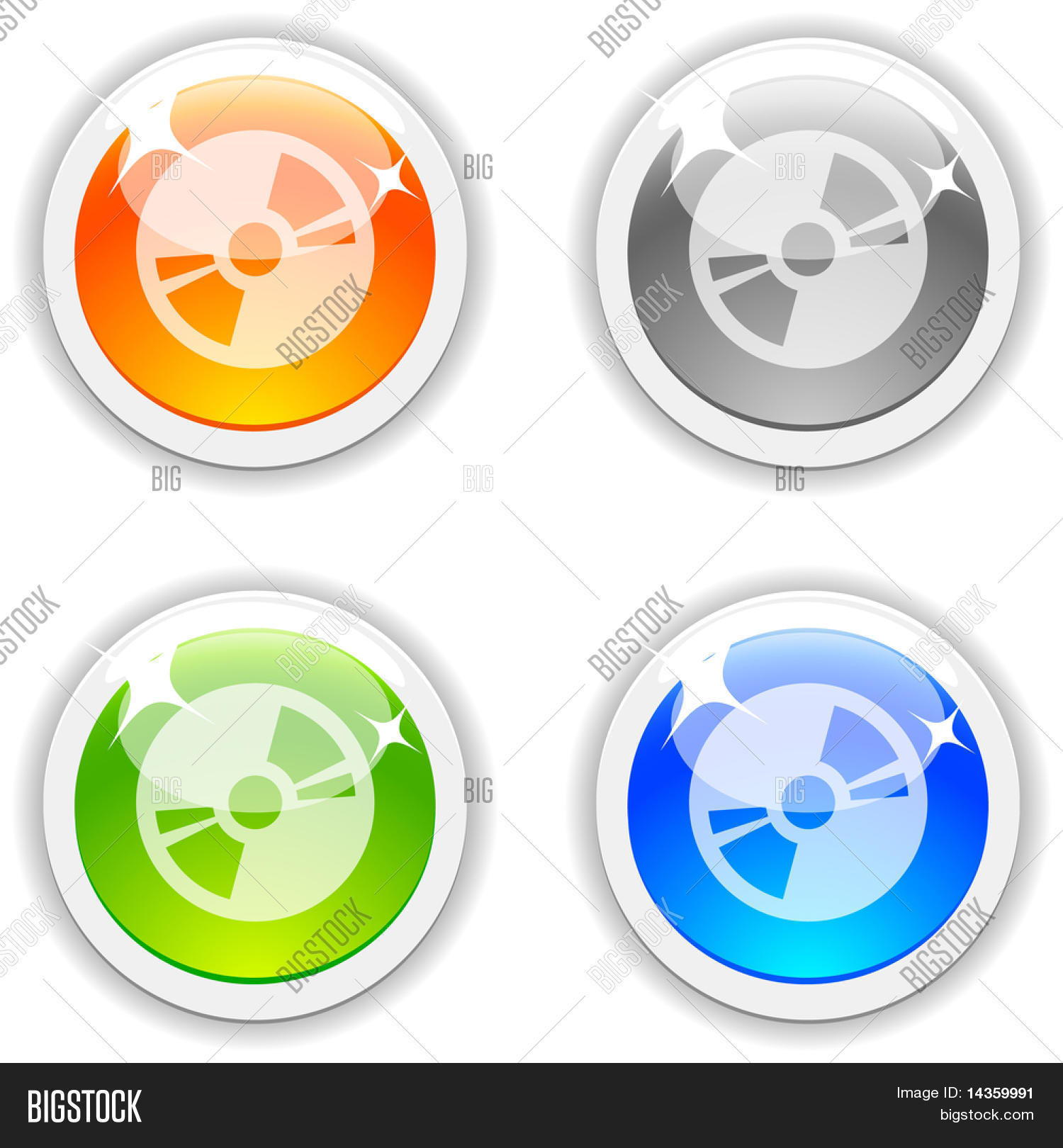 CD Realistic Buttons Vector & Photo (Free Trial) | Bigstock