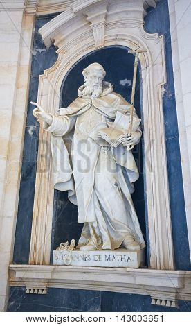 Mafra Palace - Statue Of Saint John Of Matha