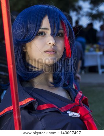 SELARGIUS, ITALY - October 19, 2014: The enchanted garden in Cosplay - 2nd edition - Sardinia - portrait of a beautiful girl in cosplay costume