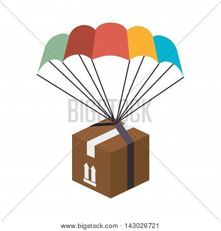 box parachute celebration gif rcolors present event vector illustration isolated