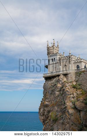 the Building on the cliff swallow nest in Yalta