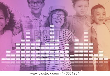Audio Digital Equalizer Music Tunes Sound Wave Graphic Concept