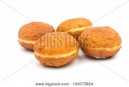 small dessert donuts isolated on white background