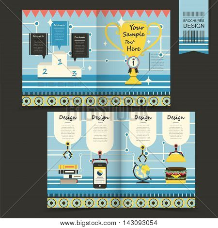 Lovely Half-fold Brochure Template Design