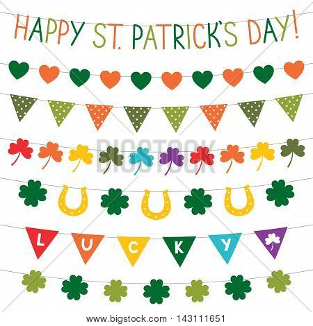 St. Patrick's Day colorful bunting banners and decoration