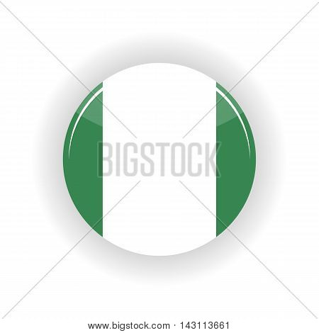 Federal Republic of Nigeria icon circle isolated on white background. Abuja icon vector illustration