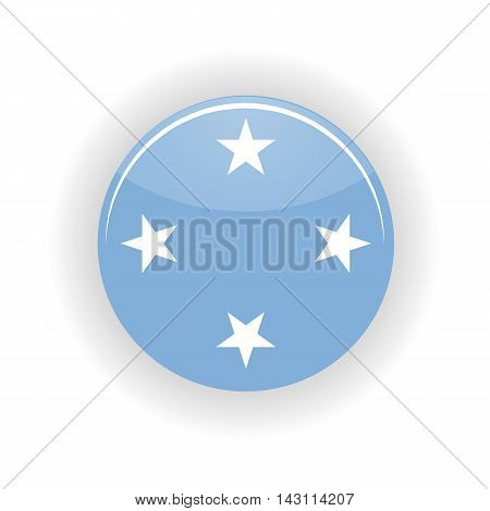 Federated States of Micronesia icon circle isolated on white background. Palikir icon vector illustration
