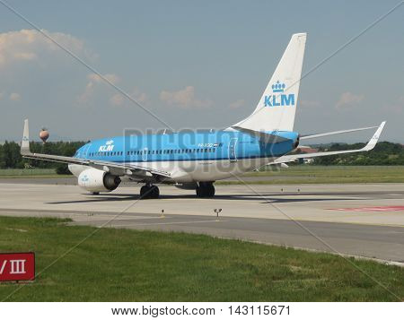 Klm Royal Dutch Airlines Aircraft In Prague