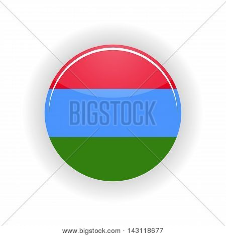 Karelia icon circle isolated on white background. Petrozavodsk icon vector illustration