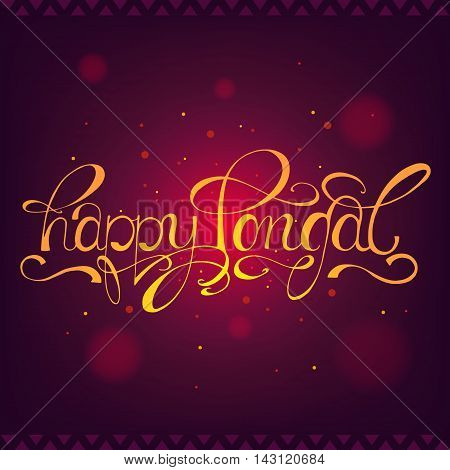 Happy Pongal. South Indian harvesting festival. Vector Illustration.