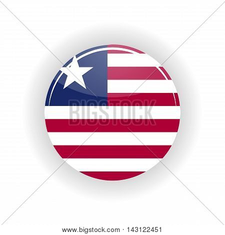 Liberia icon circle isolated on white background. Monrovia icon vector illustration