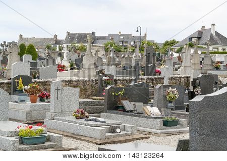 graveyard in a town named Carnac in the Morbihan department in Brittany France