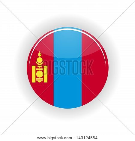 Mongolia icon circle isolated on white background. Ulaanbaatar icon vector illustration