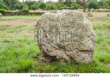 scenery around the Carnac stones a megalithic site in Brittany France